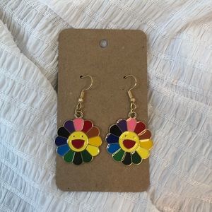 Smile flower earrings